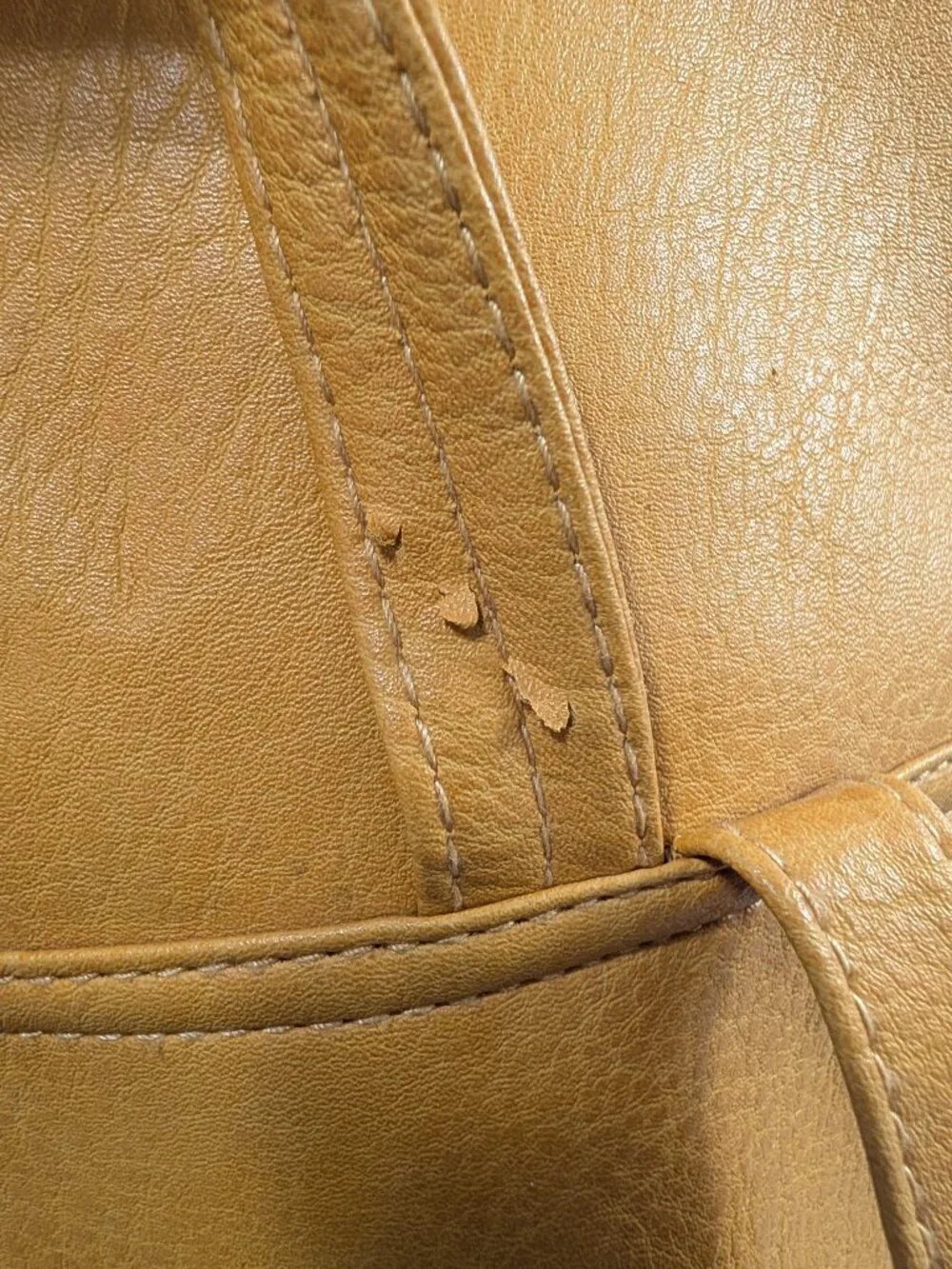 Mustard Yellow Small Backpack Purse Slip and Zippered Pockets